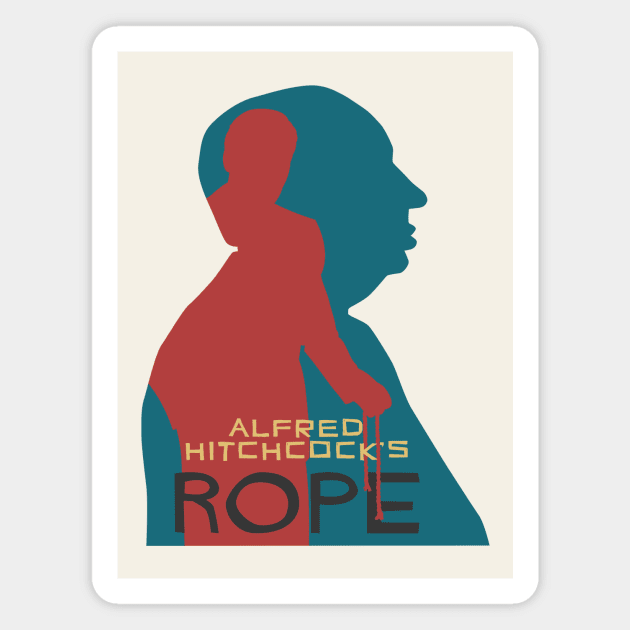 Alfred Hitchcock Rope Magnet by n23tees